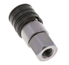 Steel DN 6.3 Flat Face Hydraulic Socket G 1/4 inch Female Threads ISO 16028 CEJN D 16.2mm