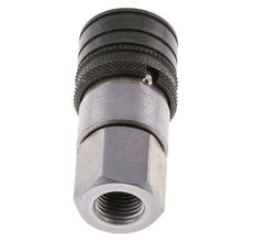 Steel DN 6.3 Flat Face Hydraulic Socket G 1/4 inch Female Threads ISO 16028 CEJN D 16.2mm