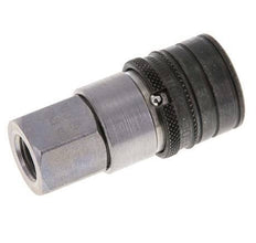 Steel DN 6.3 Flat Face Hydraulic Socket G 1/4 inch Female Threads ISO 16028 CEJN D 16.2mm