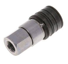 Steel DN 6.3 Flat Face Hydraulic Socket G 1/4 inch Female Threads ISO 16028 CEJN D 16.2mm