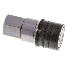Steel DN 6.3 Flat Face Hydraulic Socket G 1/4 inch Female Threads ISO 16028 CEJN D 16.2mm