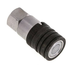 Steel DN 10 Flat Face Hydraulic Socket G 3/8 inch Female Threads ISO 16028 CEJN D 19.7mm