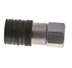 Steel DN 10 Flat Face Hydraulic Socket G 1/2 inch Female Threads ISO 16028 CEJN D 19.7mm