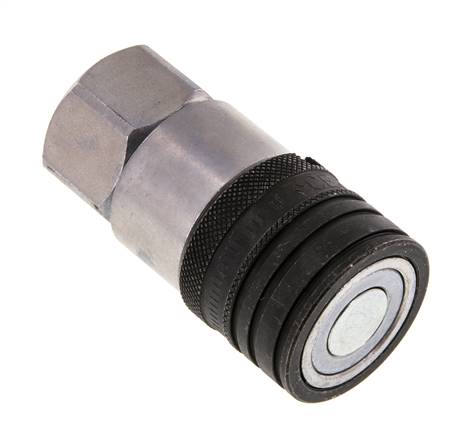 Steel DN 12.5 Flat Face Hydraulic Socket G 1/2 inch Female Threads ISO 16028 CEJN D 24.5mm