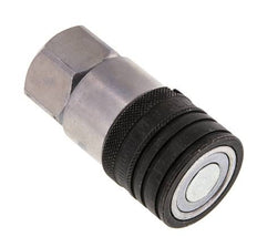 Steel DN 12.5 Flat Face Hydraulic Socket G 1/2 inch Female Threads ISO 16028 CEJN D 24.5mm