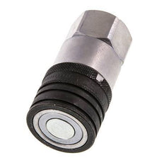 Steel DN 12.5 Flat Face Hydraulic Socket G 1/2 inch Female Threads ISO 16028 CEJN D 24.5mm