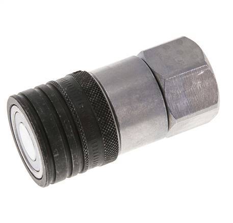Steel DN 12.5 Flat Face Hydraulic Socket G 3/4 inch Female Threads ISO 16028 CEJN D 24.5mm