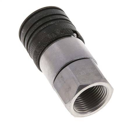 Steel DN 12.5 Flat Face Hydraulic Socket G 3/4 inch Female Threads ISO 16028 CEJN D 24.5mm