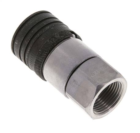 Steel DN 12.5 Flat Face Hydraulic Socket G 3/4 inch Female Threads ISO 16028 CEJN D 24.5mm