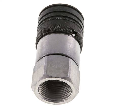 Steel DN 12.5 Flat Face Hydraulic Socket G 3/4 inch Female Threads ISO 16028 CEJN D 24.5mm