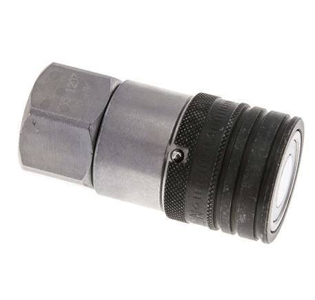 Steel DN 12.5 Flat Face Hydraulic Socket G 3/4 inch Female Threads ISO 16028 CEJN D 24.5mm