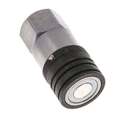 Steel DN 12.5 Flat Face Hydraulic Socket G 3/4 inch Female Threads ISO 16028 CEJN D 24.5mm