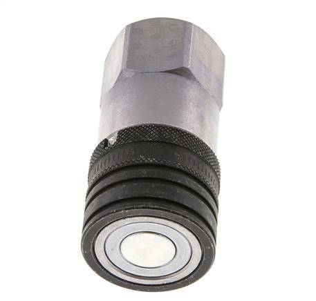 Steel DN 12.5 Flat Face Hydraulic Socket G 3/4 inch Female Threads ISO 16028 CEJN D 24.5mm