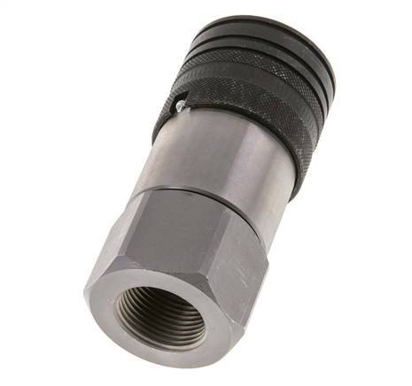 Steel DN 19 Flat Face Hydraulic Socket G 3/4 inch Female Threads ISO 16028 CEJN D 30mm