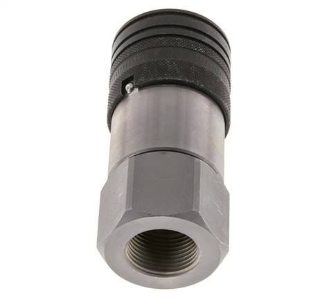 Steel DN 19 Flat Face Hydraulic Socket G 3/4 inch Female Threads ISO 16028 CEJN D 30mm