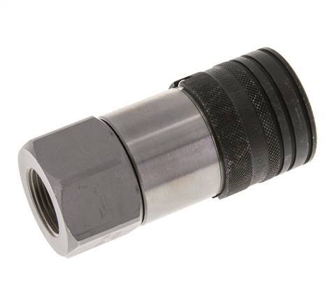 Steel DN 19 Flat Face Hydraulic Socket G 3/4 inch Female Threads ISO 16028 CEJN D 30mm