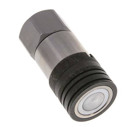 Steel DN 19 Flat Face Hydraulic Socket G 3/4 inch Female Threads ISO 16028 CEJN D 30mm