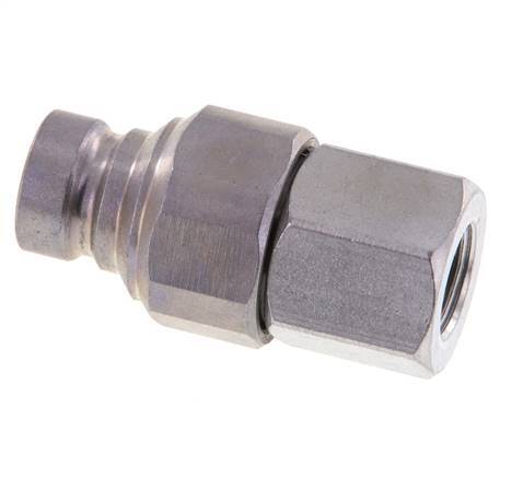 Steel DN 6.3 Flat Face Hydraulic Plug G 1/4 inch Female Threads ISO 16028 CEJN D 16.2mm