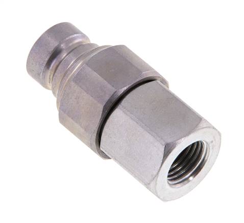 Steel DN 6.3 Flat Face Hydraulic Plug G 1/4 inch Female Threads ISO 16028 CEJN D 16.2mm