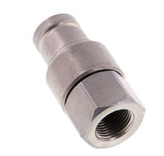 Steel DN 10 Flat Face Hydraulic Plug G 3/8 inch Female Threads ISO 16028 CEJN D 19.7mm