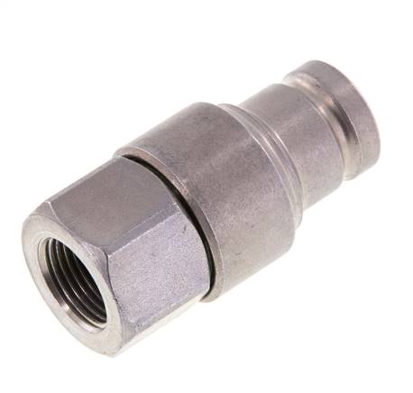 Steel DN 10 Flat Face Hydraulic Plug G 3/8 inch Female Threads ISO 16028 CEJN D 19.7mm