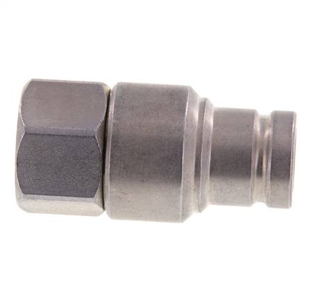 Steel DN 10 Flat Face Hydraulic Plug G 3/8 inch Female Threads ISO 16028 CEJN D 19.7mm