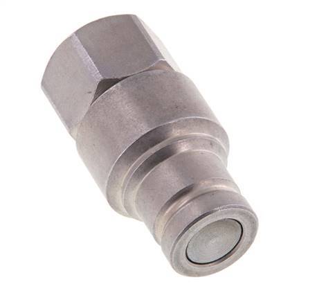 Steel DN 10 Flat Face Hydraulic Plug G 3/8 inch Female Threads ISO 16028 CEJN D 19.7mm