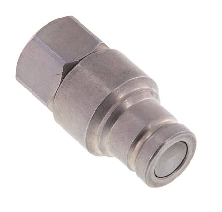 Steel DN 10 Flat Face Hydraulic Plug G 3/8 inch Female Threads ISO 16028 CEJN D 19.7mm