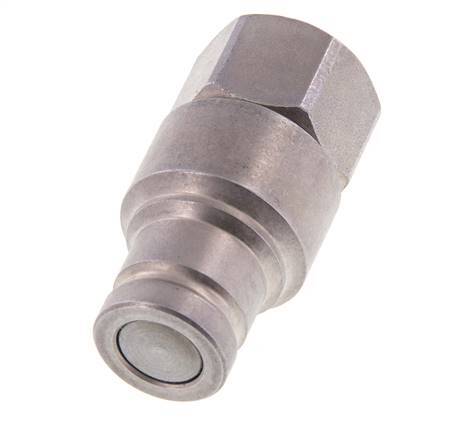 Steel DN 10 Flat Face Hydraulic Plug G 3/8 inch Female Threads ISO 16028 CEJN D 19.7mm