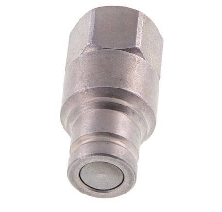 Steel DN 10 Flat Face Hydraulic Plug G 3/8 inch Female Threads ISO 16028 CEJN D 19.7mm