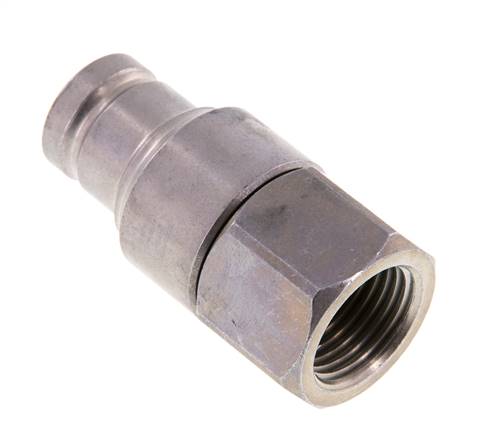Steel DN 10 Flat Face Hydraulic Plug G 1/2 inch Female Threads ISO 16028 CEJN D 19.7mm