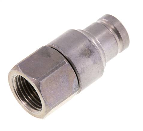 Steel DN 10 Flat Face Hydraulic Plug G 1/2 inch Female Threads ISO 16028 CEJN D 19.7mm