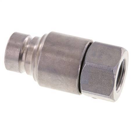 Steel DN 12.5 Flat Face Hydraulic Plug G 1/2 inch Female Threads ISO 16028 CEJN D 24.5mm