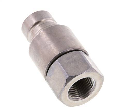 Steel DN 12.5 Flat Face Hydraulic Plug G 1/2 inch Female Threads ISO 16028 CEJN D 24.5mm