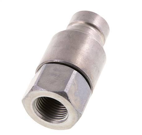 Steel DN 12.5 Flat Face Hydraulic Plug G 1/2 inch Female Threads ISO 16028 CEJN D 24.5mm