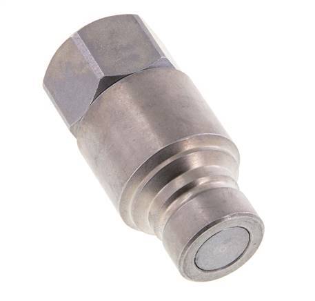 Steel DN 12.5 Flat Face Hydraulic Plug G 1/2 inch Female Threads ISO 16028 CEJN D 24.5mm