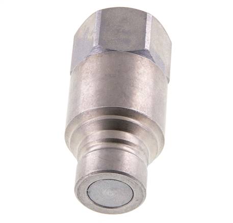 Steel DN 12.5 Flat Face Hydraulic Plug G 1/2 inch Female Threads ISO 16028 CEJN D 24.5mm