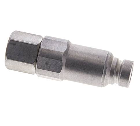 Steel DN 6.3 Flat Face Hydraulic Plug G 1/4 inch Female Threads ISO 16028 CEJN Pressure Eliminator D 16.2mm