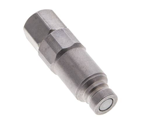 Steel DN 6.3 Flat Face Hydraulic Plug G 1/4 inch Female Threads ISO 16028 CEJN Pressure Eliminator D 16.2mm