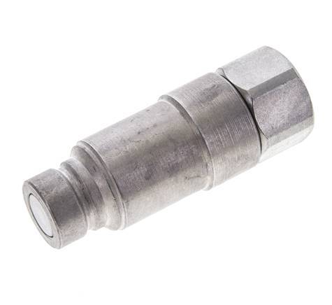 Steel DN 12.5 Flat Face Hydraulic Plug G 1/2 inch Female Threads ISO 16028 CEJN Pressure Eliminator D 24.5mm