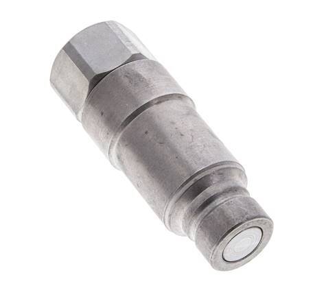 Steel DN 12.5 Flat Face Hydraulic Plug G 1/2 inch Female Threads ISO 16028 CEJN Pressure Eliminator D 24.5mm