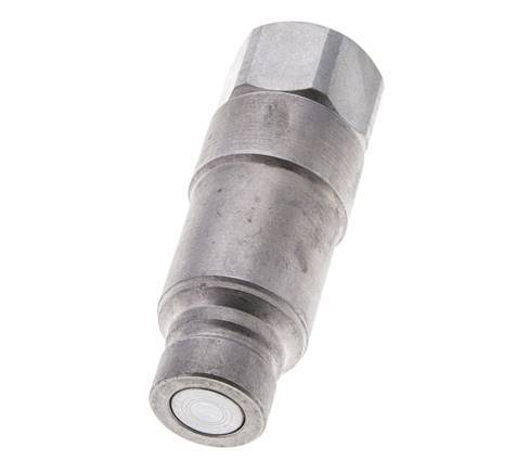 Steel DN 12.5 Flat Face Hydraulic Plug G 1/2 inch Female Threads ISO 16028 CEJN Pressure Eliminator D 24.5mm