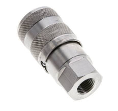 Stainless Steel DN 6 Flat Face Hydraulic Socket G 1/4 inch Female Threads ISO 16028 D 16.2mm