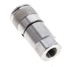 Stainless Steel DN 10 Flat Face Hydraulic Socket G 3/8 inch Female Threads ISO 16028 D 19.7mm