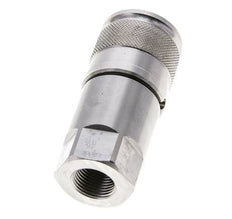 Stainless Steel DN 10 Flat Face Hydraulic Socket G 3/8 inch Female Threads ISO 16028 D 19.7mm