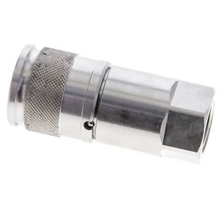 Stainless Steel DN 10 Flat Face Hydraulic Socket G 1/2 inch Female Threads ISO 16028 D 19.7mm