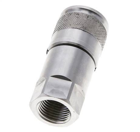 Stainless Steel DN 10 Flat Face Hydraulic Socket G 1/2 inch Female Threads ISO 16028 D 19.7mm