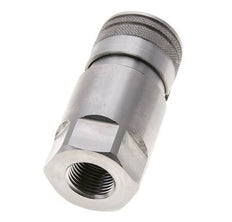 Stainless Steel DN 12 Flat Face Hydraulic Socket G 1/2 inch Female Threads ISO 16028 D 24.5mm