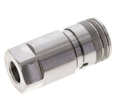 Stainless Steel DN 12 Flat Face Hydraulic Socket G 1/2 inch Female Threads ISO 16028 D 24.5mm