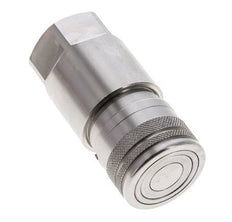 Stainless Steel DN 12 Flat Face Hydraulic Socket G 1/2 inch Female Threads ISO 16028 D 24.5mm